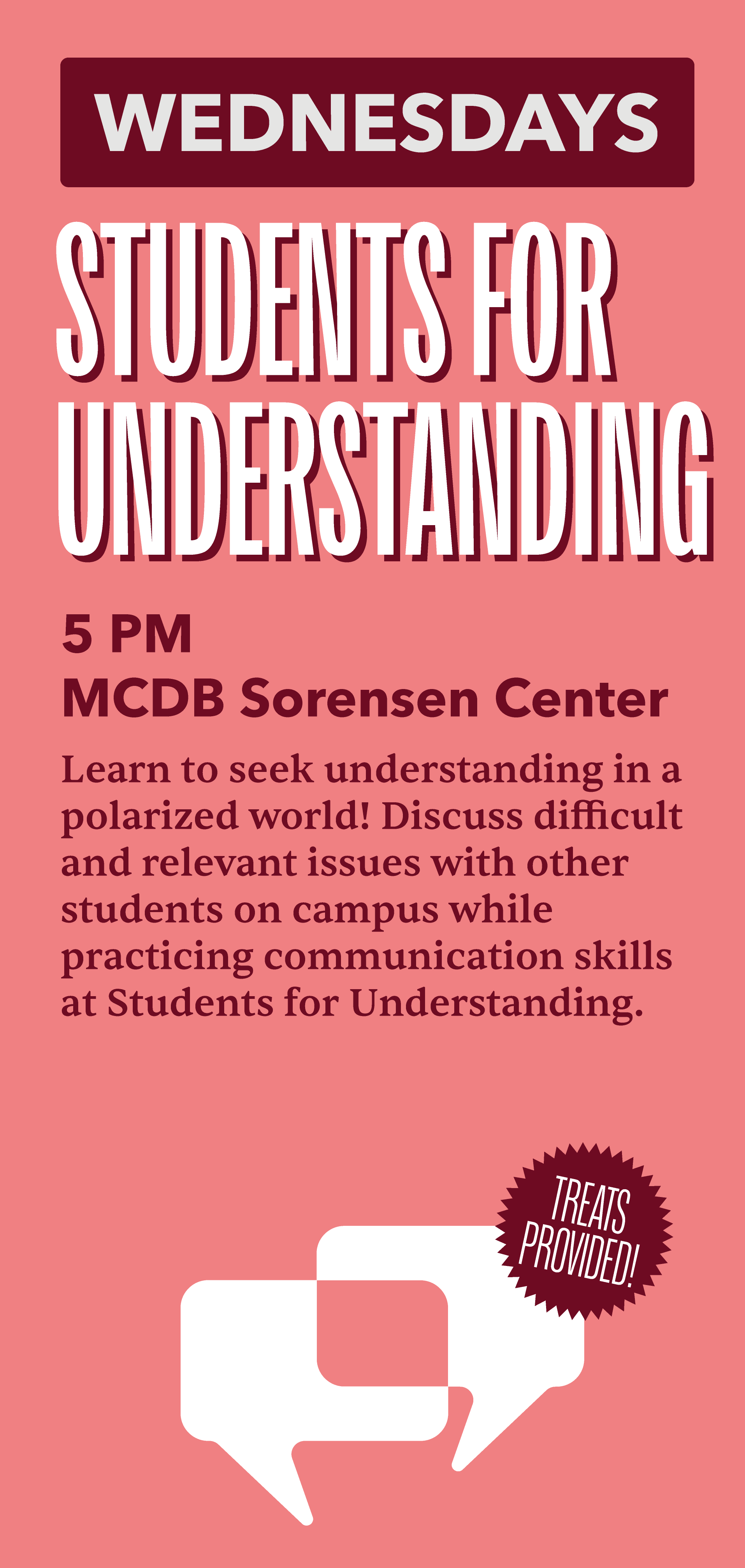 Students for Understanding – Explore diverse perspectives through engaging events and dialogue