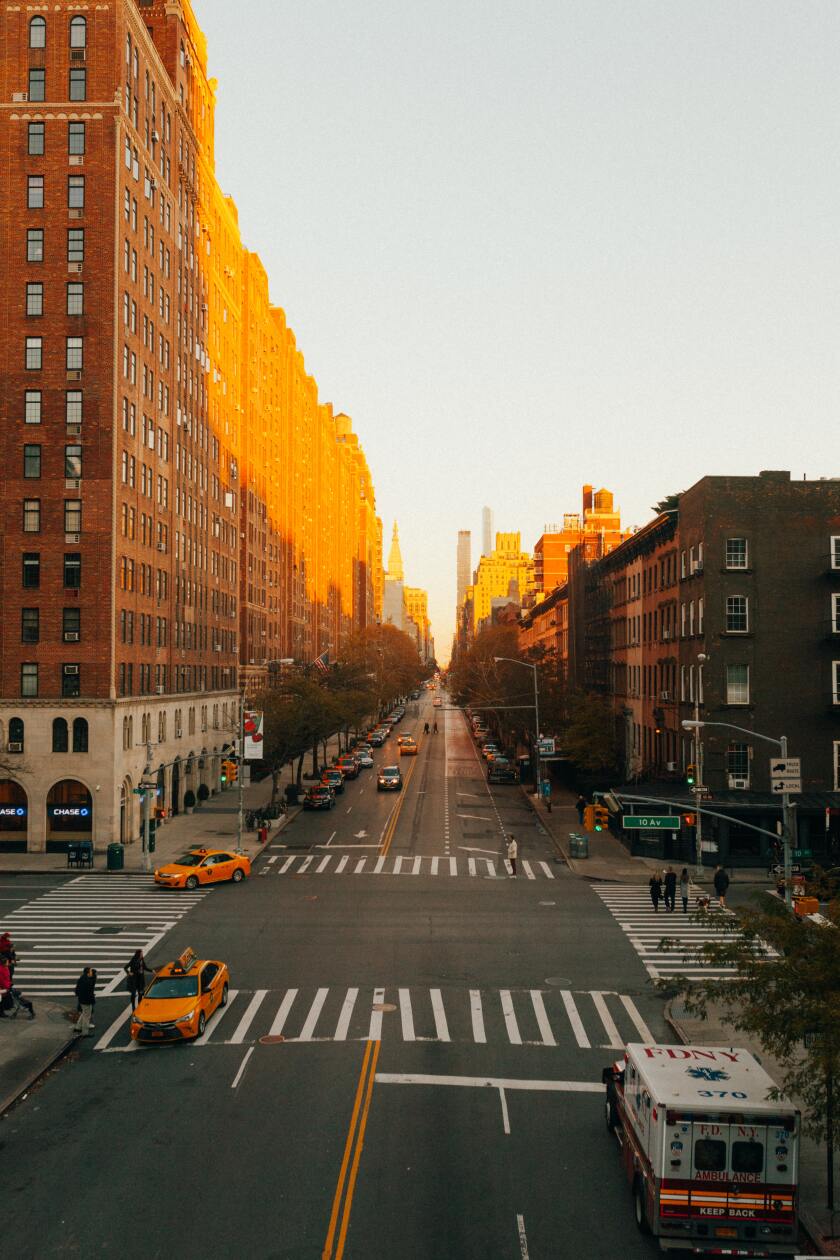 A city street.