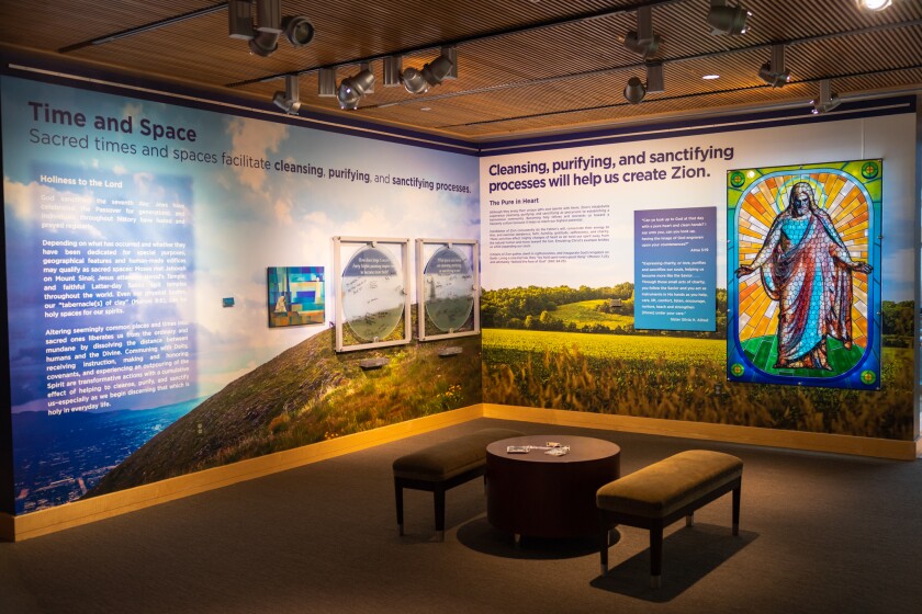 Wide photo of the left side of the exhibit.