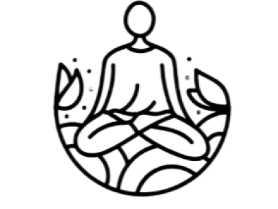 a person sitting with plants around them