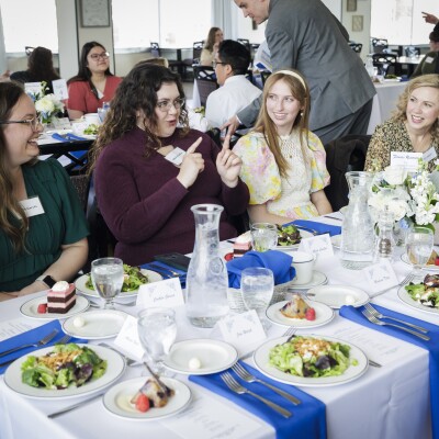 Banquet 2025 Photos to Post/13 2503-05 35 - Luncheon Candid with Four Awardees.jpg