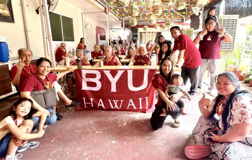 A photo of BYU-Hawaii Philippines Alumni chapter gathering
