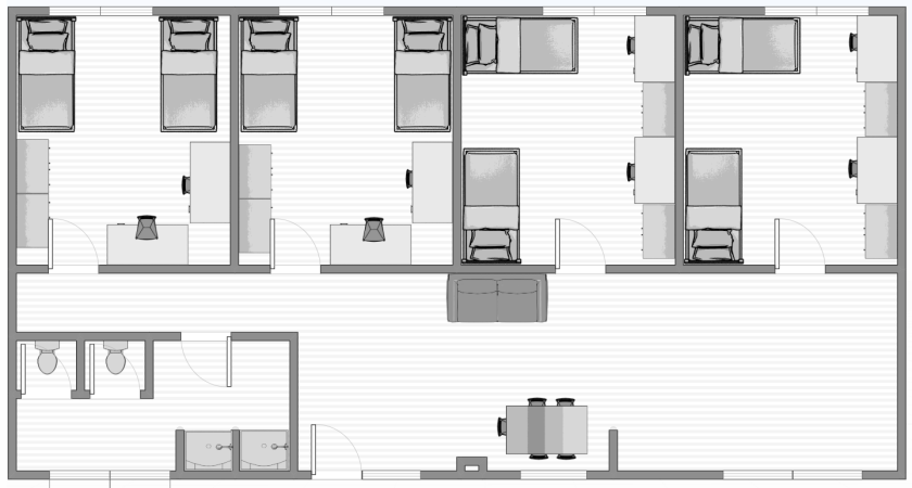 Overview of a Hale 1 four-bedroom plan