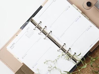 Open calendar next to pens