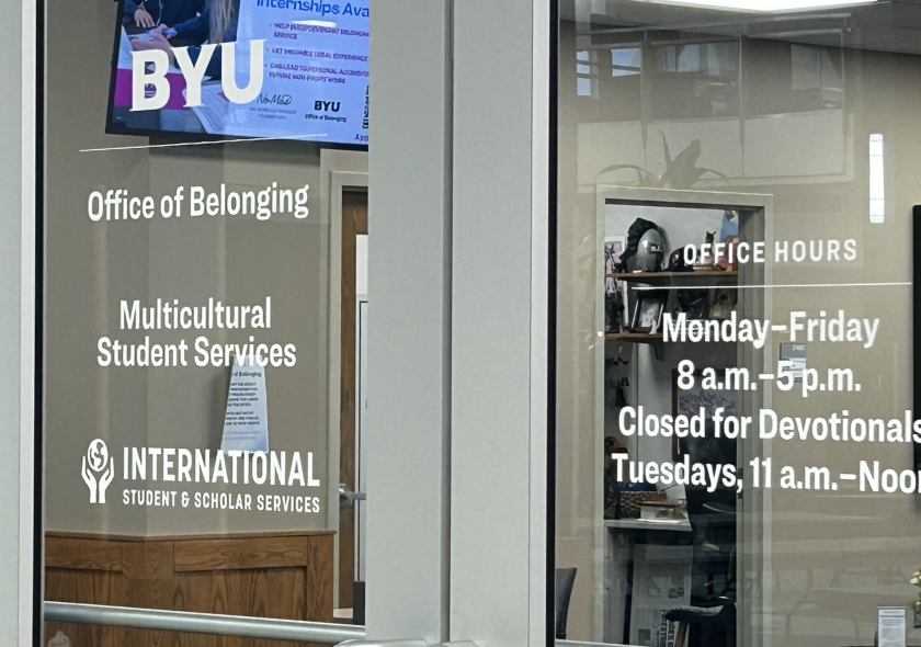 The doors to BYU's International Student & Scholar Services