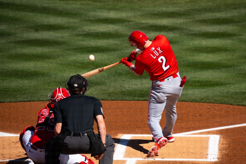 Reds' Lux at Bat