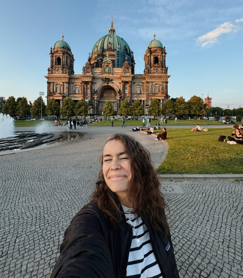 Photo: Adah Shippen at the Berlin Cathedral in Berlin, Germany. Photo by Adah Shippen