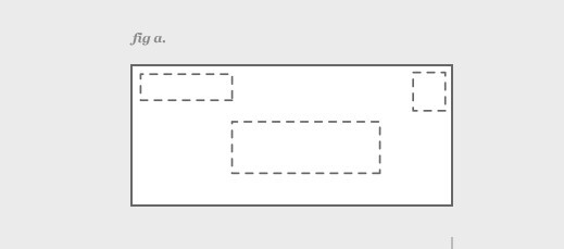 image of an envelope with dashed boxes around areas of importance on a letter