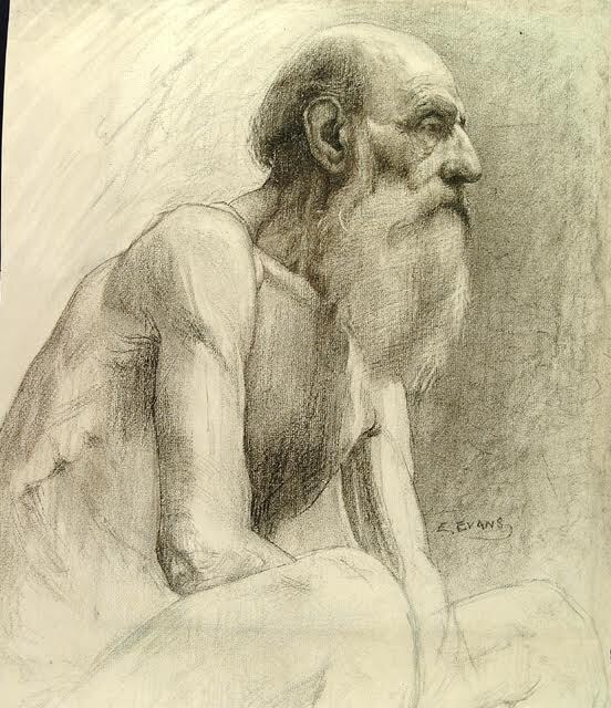 Edwin evans charcoal nude
