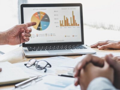 laptop with data in it