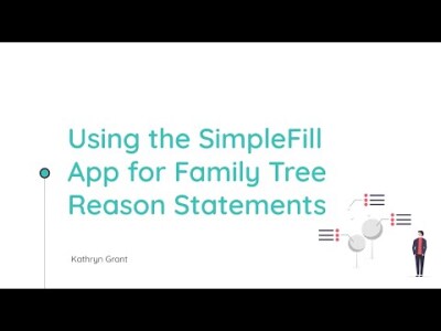 Using the SimpleFill App for Family Tree Reason Statements