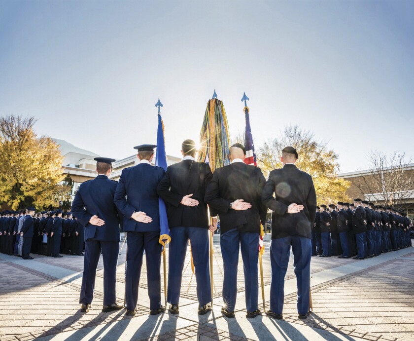 ROTC officers on campus