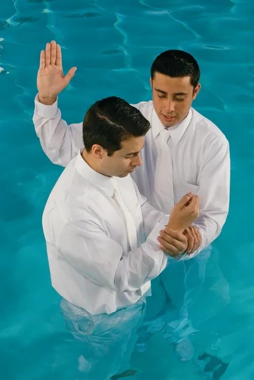 person being baptized