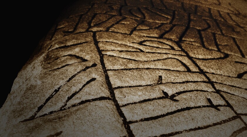 closeup of runes