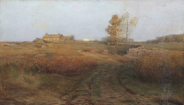 Dwight William Tryon, “Moonrise near the Shore,” 1887, oil on canvas