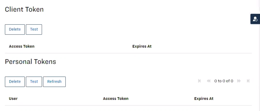 Client Token and Personal Tokens