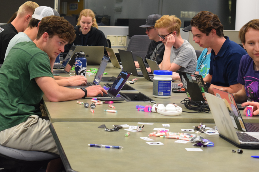 Students enjoying Hackoween