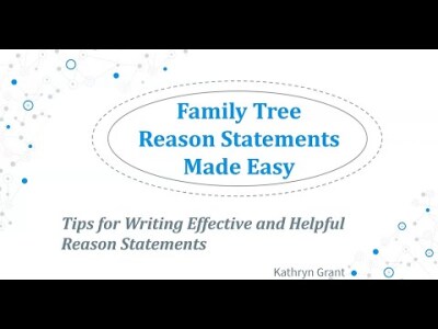 Updated Family Tree Reason Statements Made Easy