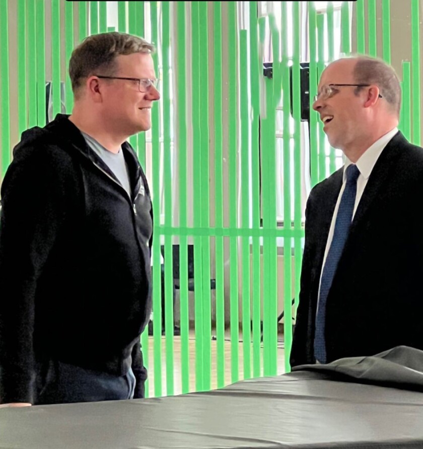 Eriks Ešenvalds with Dr. Crane