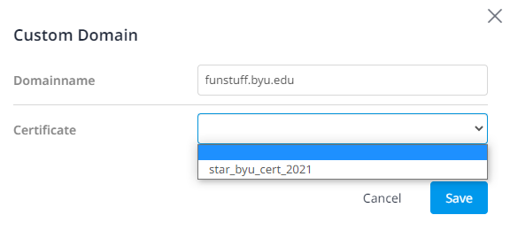 mendix custom domain add and select image