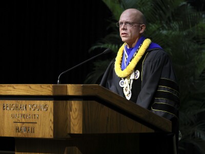 Matthew L. Bowen at podium