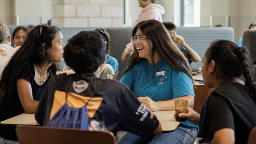 Gabriella laughing with FSY youth