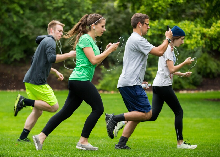 Students Running
