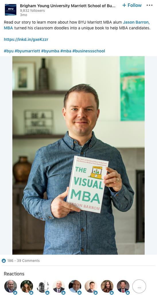 Marriott School Alum on LinkedIn