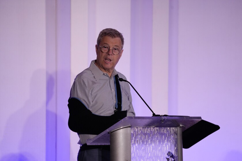 Brett G. Scharffs opens the Religious Annual Review. He spoke on the benefits of religious freedom in today's world.