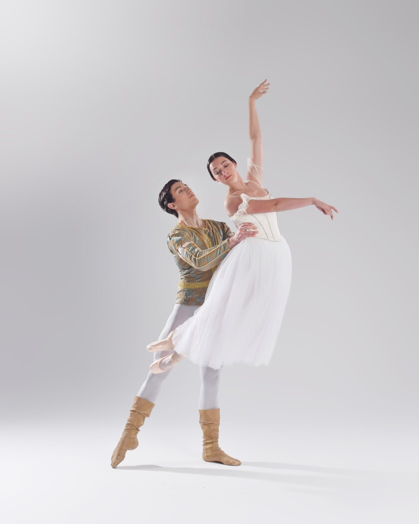 Isabella Mudrick as Giselle and Gordon Felesina as Albrecht, Photo by Izzy Arrieta/Arrieta Dance Photography
