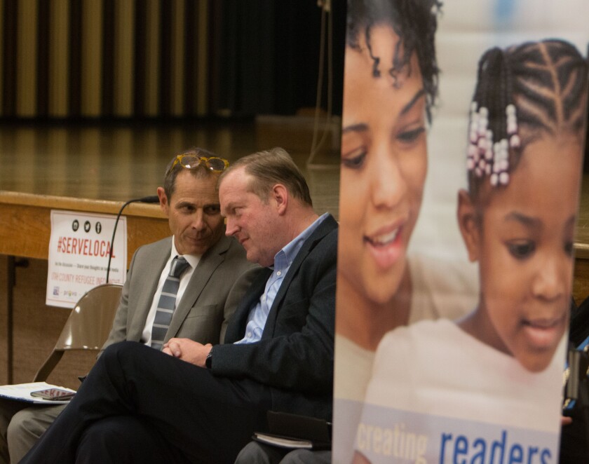 Hundreds of local community members attended the Utah County Refugee Info night. Mayor John Curtis was the key speaker. (Natalie Stoker)