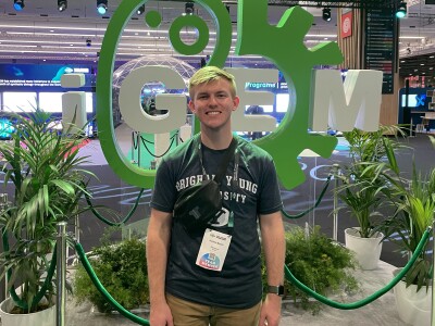 BYU student at the iGEM Conference