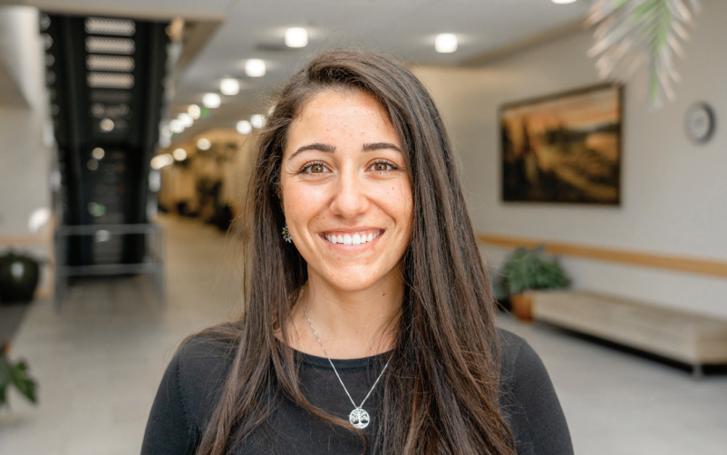 Isabella Errigo standing in a hallway