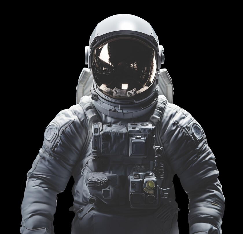 An astronaut in space
