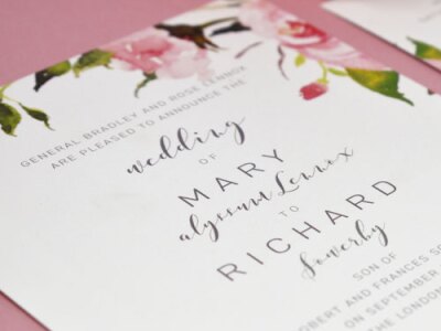 Image of a wedding invitation