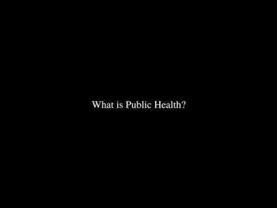 Dr. Hanson on Public Health