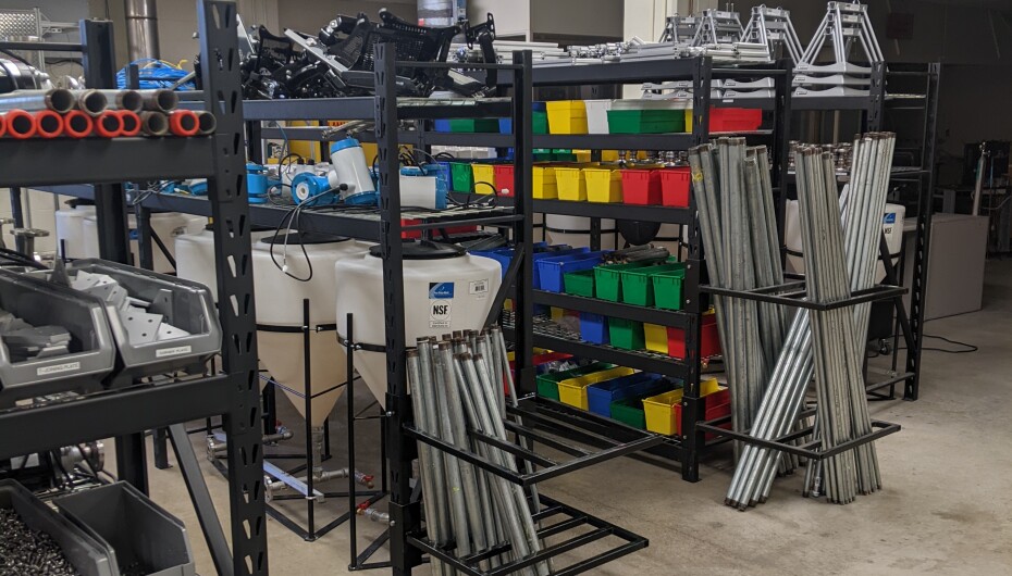 Photo of the parts used in the Problem Based Learning lab