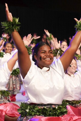 Students performing at Culture Night in the Fijian Club