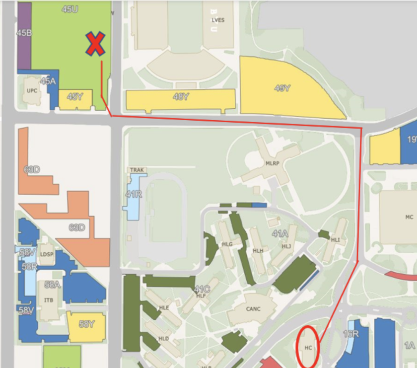 BYU Parking Map