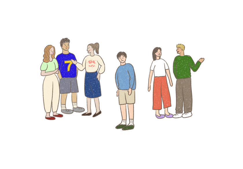 Illustration of social anxiety