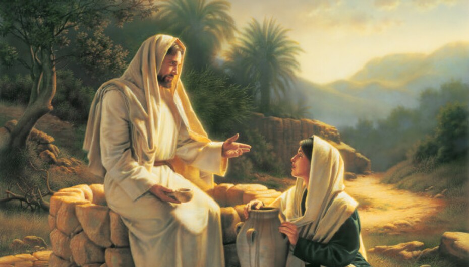 Jesus next to the well