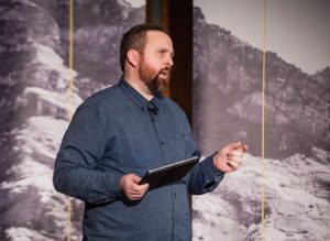 Scott Christopherson speaks at Faith + Works.