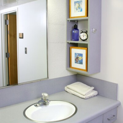 Sink and mirror at Helaman Halls
