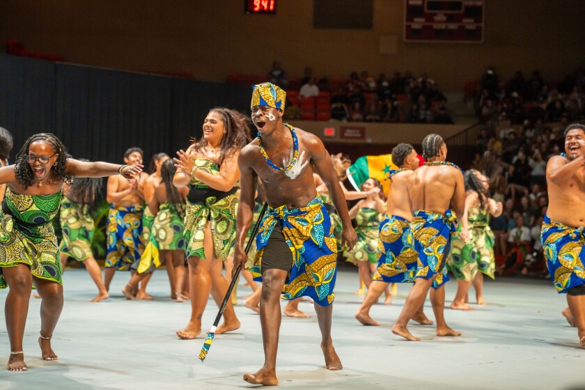 BYUH Afro World Club dances during the Culture Night 2025.