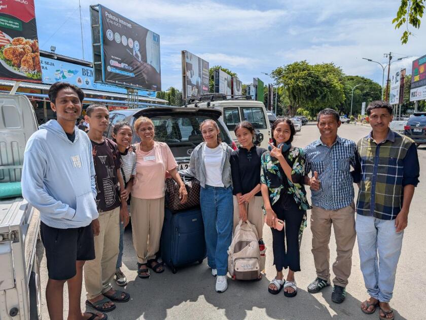 Azeni and her family in Timor-Leste
