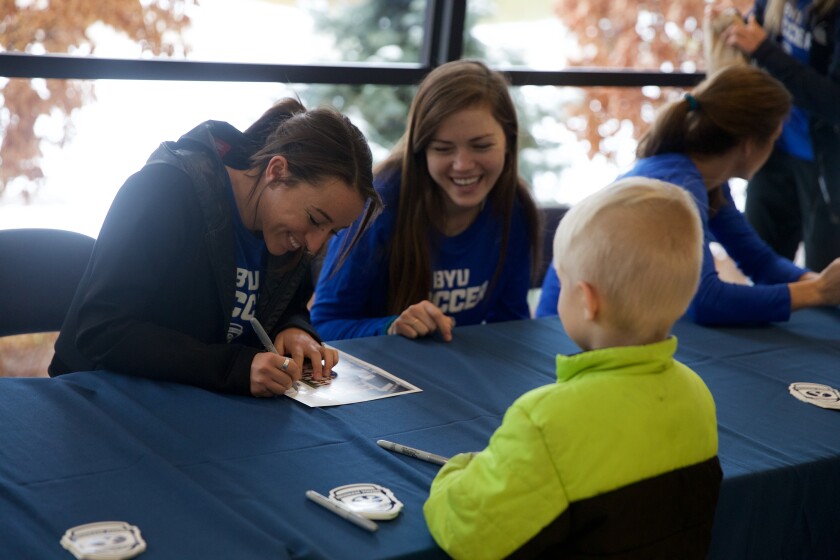 Members of the BYU women