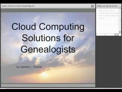 Cloud Computing Solutions for Genealogists