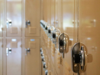 Lockers in the Snell Building.