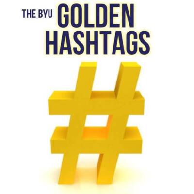 BYU Golden Hashtags Logo