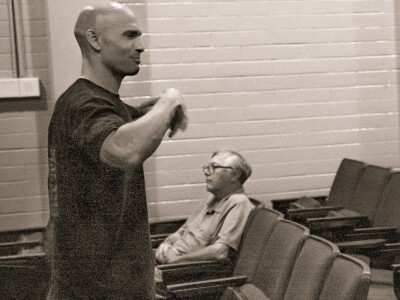 Professor Mason Allred discussing in the forum.